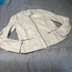 westport 1962 faux leather jacket Zip Up Fair Discoloring Womens Size Small